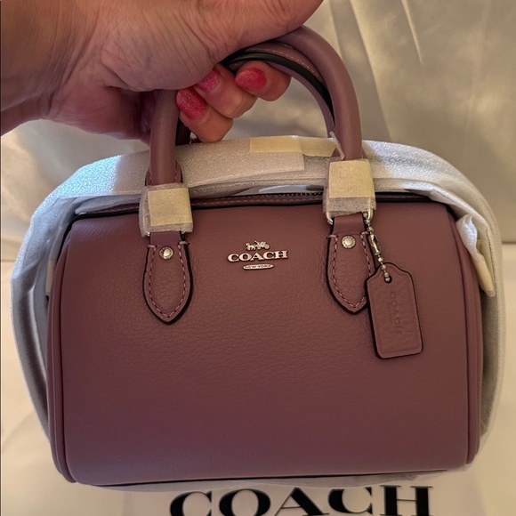 💜 Coach NWT Purple Jasmine Mini Rowan Crossbody Bag with Silver Hardware - Picture 7 of 7